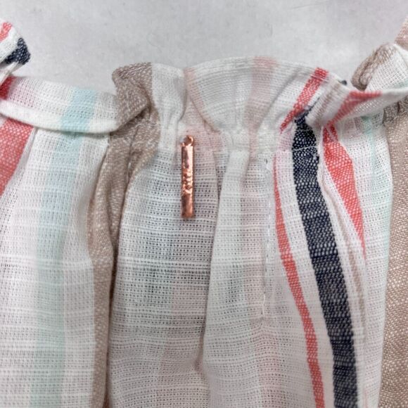 MISA Los Angeles Dress Women M Cream Idonia Striped Prairie Boho Maxi Fairy NEW - Picture 10 of 12